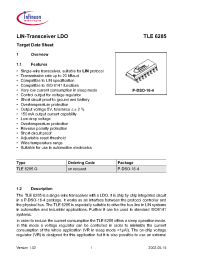 Datasheet TLE6285 manufacturer Infineon