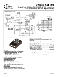 Datasheet V23806-A84-C20 manufacturer Infineon