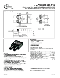 Datasheet V23809-C8-T10 manufacturer Infineon
