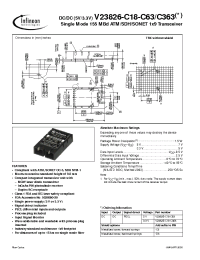 Datasheet V23826-C18-C63 manufacturer Infineon