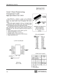 Datasheet IN74AC373DW manufacturer Интеграл