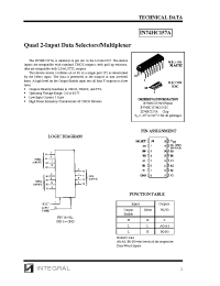 Datasheet IN74HC157AN manufacturer Интеграл