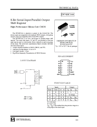 Datasheet IN74HC164D manufacturer Интеграл