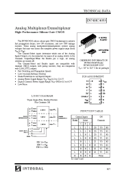 Datasheet IN74HC4053 manufacturer Интеграл