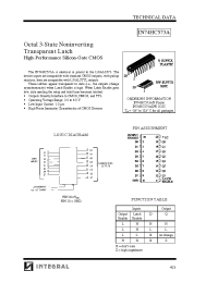 Datasheet IN74HC573AN manufacturer Интеграл
