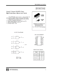 Datasheet IN74HCT00A manufacturer Интеграл