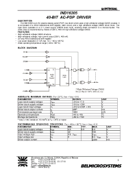 Datasheet IND16305 manufacturer Интеграл