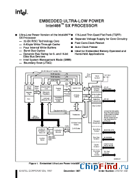Datasheet 486SXLOWPOWER manufacturer INTEL