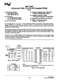 Datasheet M27128A-20 manufacturer INTEL