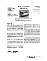 Datasheet MTW2815D manufacturer Interpoint