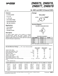 Datasheet 2N6975 manufacturer Intersil