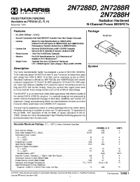 Datasheet 2N7288D manufacturer Intersil