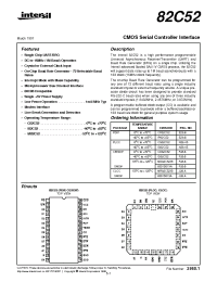 Datasheet 82C52 manufacturer Intersil
