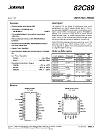 Datasheet 82C89 manufacturer Intersil