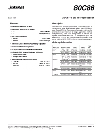 Datasheet 8405201QA manufacturer Intersil
