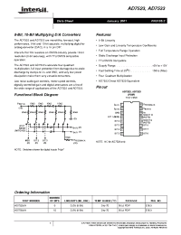 Datasheet AD7523J manufacturer Intersil