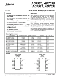 Datasheet AD7531LN manufacturer Intersil