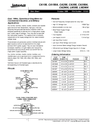 Datasheet CA0158T manufacturer Intersil
