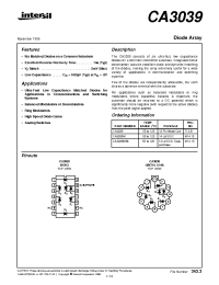 Datasheet CA3039 manufacturer Intersil