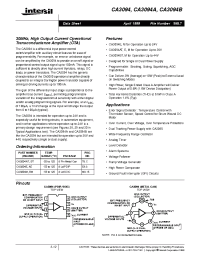 Datasheet CA3094BM manufacturer Intersil