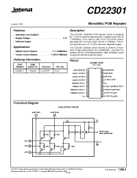 Datasheet CD22301E manufacturer Intersil