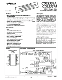 Datasheet CD22354AE manufacturer Intersil