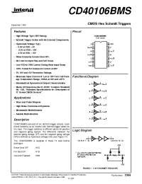 Datasheet CD40106BKMSR manufacturer Intersil