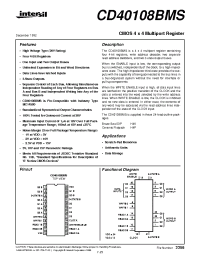 Datasheet CD40108 manufacturer Intersil