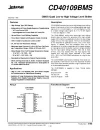 Datasheet CD40109BKMSR manufacturer Intersil