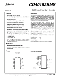 Datasheet CD40182 manufacturer Intersil