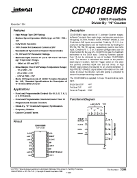 Datasheet CD4018BMS manufacturer Intersil
