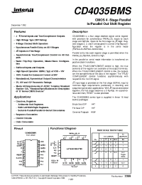 Datasheet CD4035BMS manufacturer Intersil
