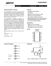 Datasheet CD4049BMS manufacturer Intersil