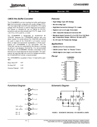 Datasheet CD4050BKMSR manufacturer Intersil