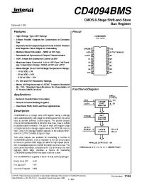 Datasheet CD4094BMS manufacturer Intersil