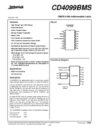 Datasheet CD4099BDMSR manufacturer Intersil