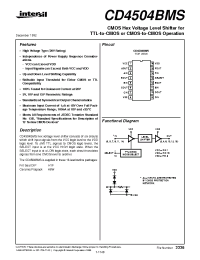 Datasheet CD4504BKMSR manufacturer Intersil