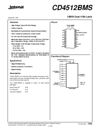 Datasheet CD4512BMS manufacturer Intersil