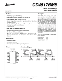 Datasheet CD4517 manufacturer Intersil