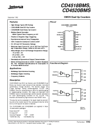 Datasheet CD4518BMS manufacturer Intersil