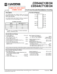 Datasheet CD54AC1383A manufacturer Intersil
