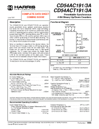 Datasheet CD54AC1913A manufacturer Intersil