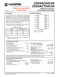 Datasheet CD54AC2453A manufacturer Intersil