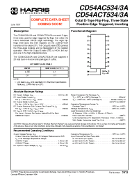 Datasheet CD54ACT5343A manufacturer Intersil