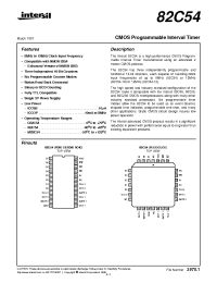 Datasheet CD82C54-10 manufacturer Intersil