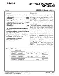 Datasheet CDP1802AX manufacturer Intersil