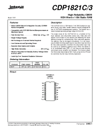 Datasheet CDP1821CD3 manufacturer Intersil