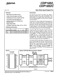 Datasheet CDP1852D manufacturer Intersil