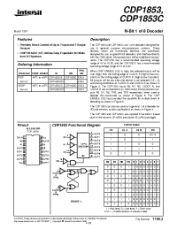 Datasheet CDP1853CDX manufacturer Intersil