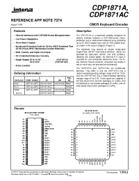 Datasheet CDP1871 manufacturer Intersil